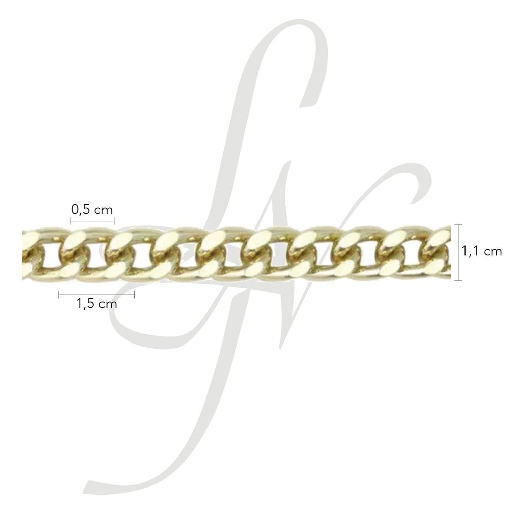 Catena alluminio piatta 1,5cm