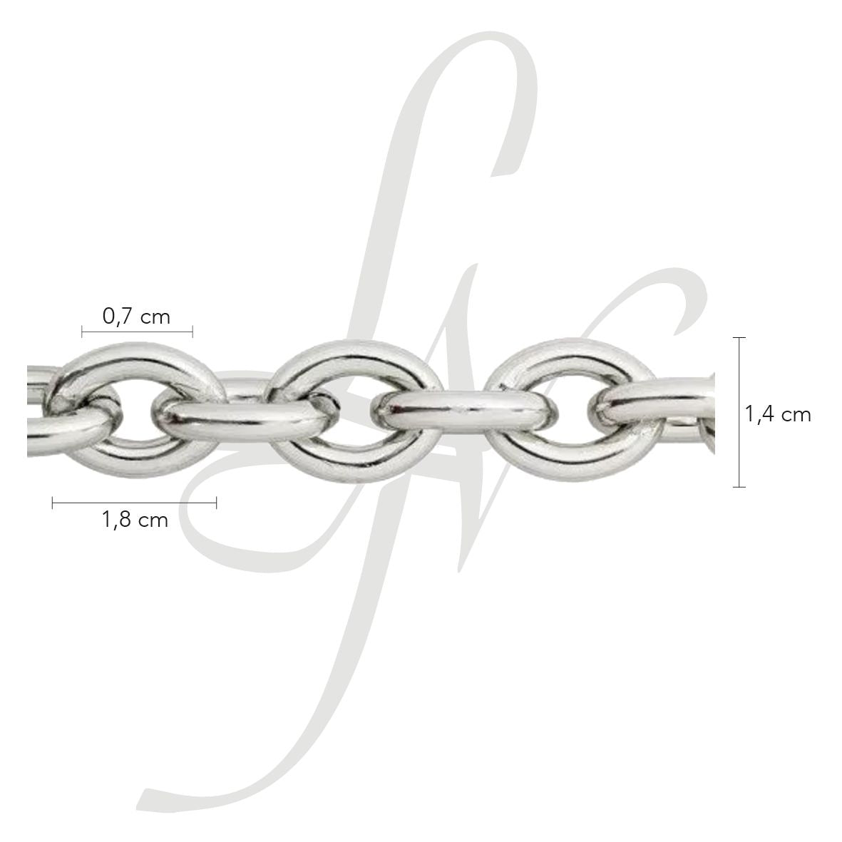Catena alluminio ovale