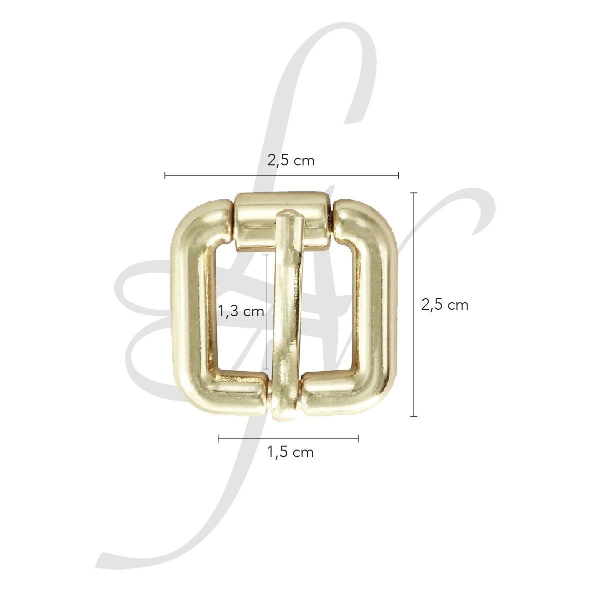 Fibbia a rullo in zama 15mm