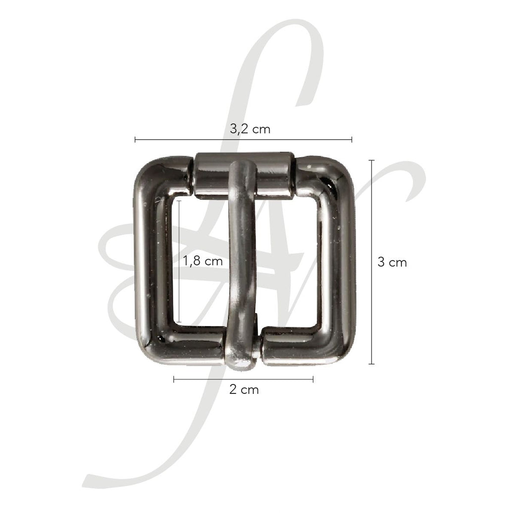 Fibbia a rullo in zama 20mm