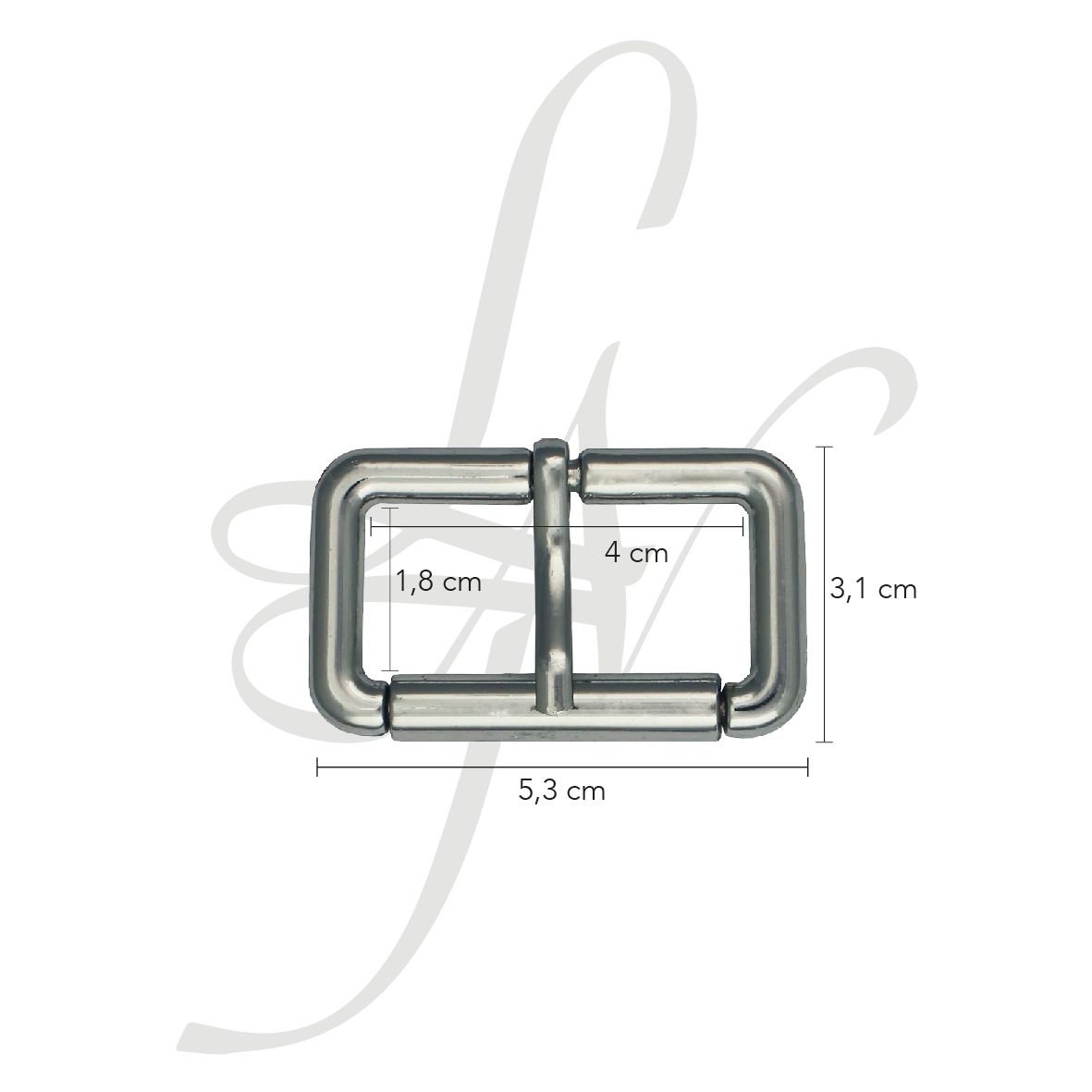 Fibbia a rullo in zama 40mm