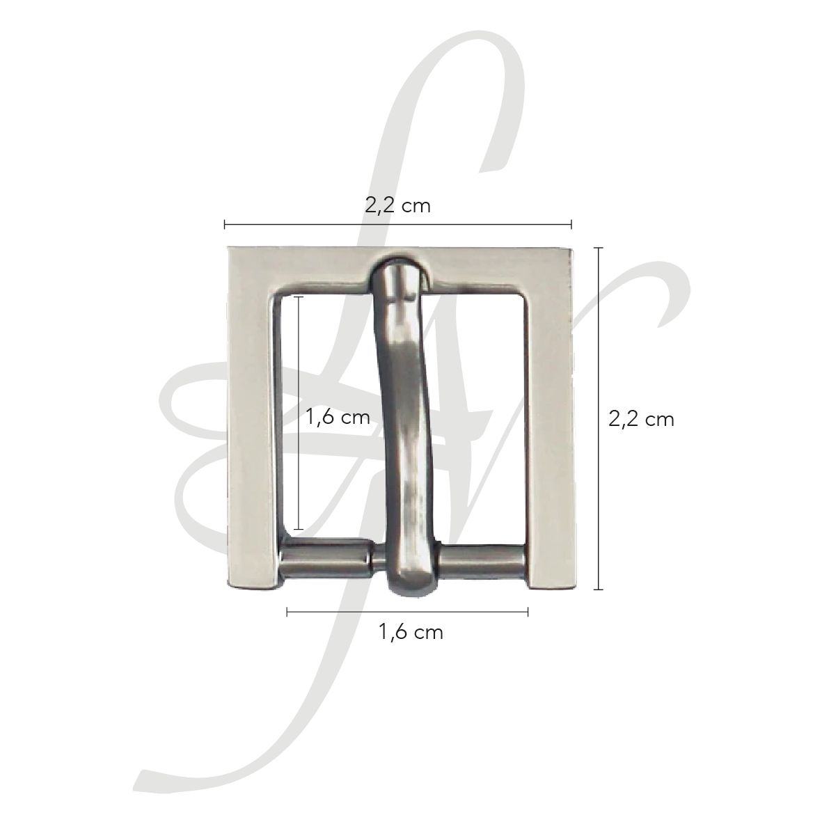 Fibbia quadrata 15mm vari colori