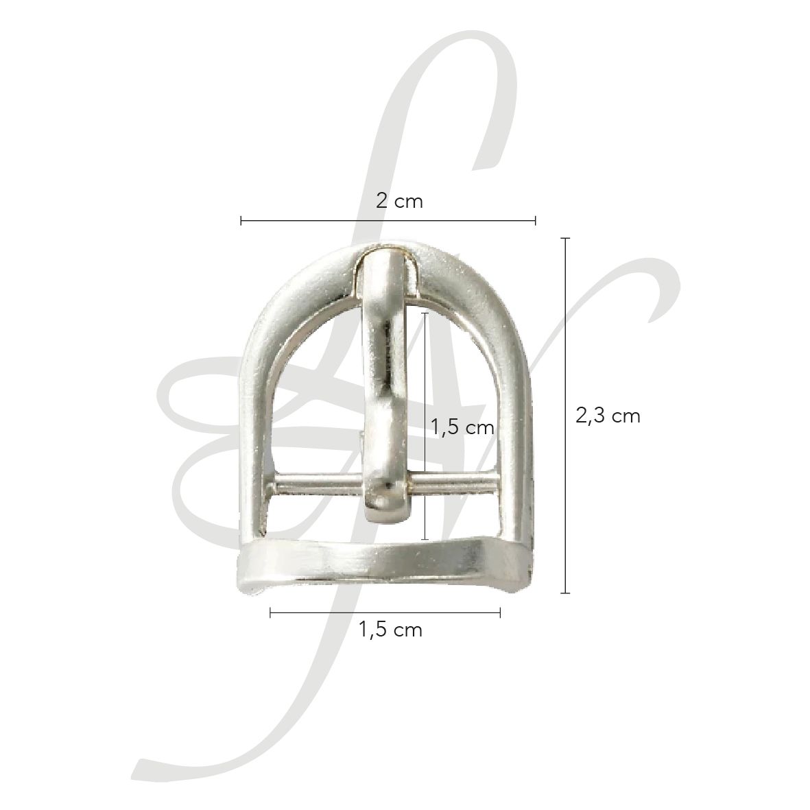 Fibbia doppia 15mm