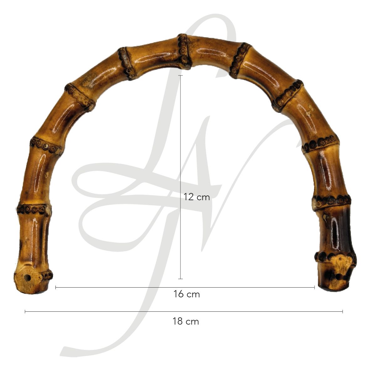 Manico bamboo grande con attacchi