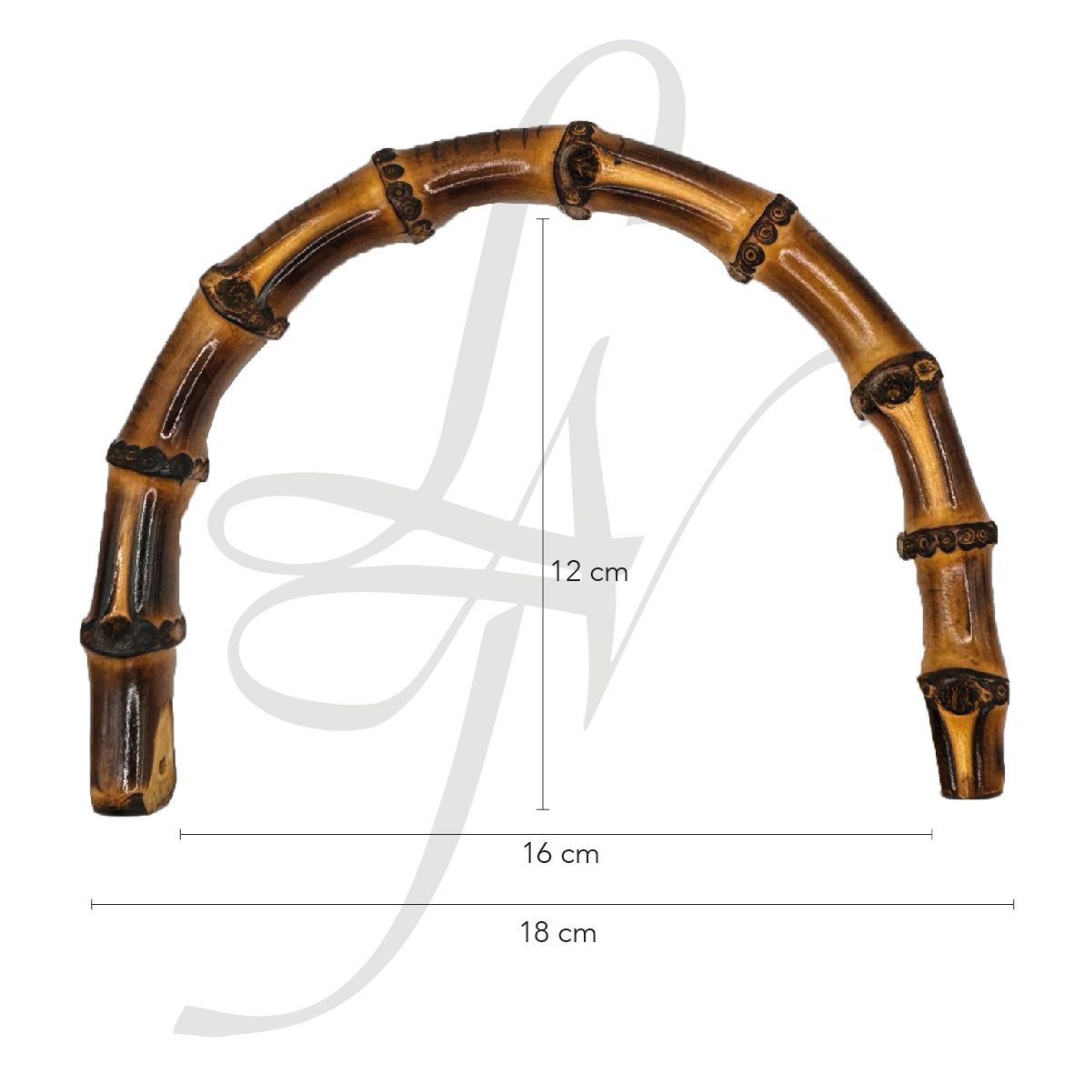 Manico bamboo grande con attacchi