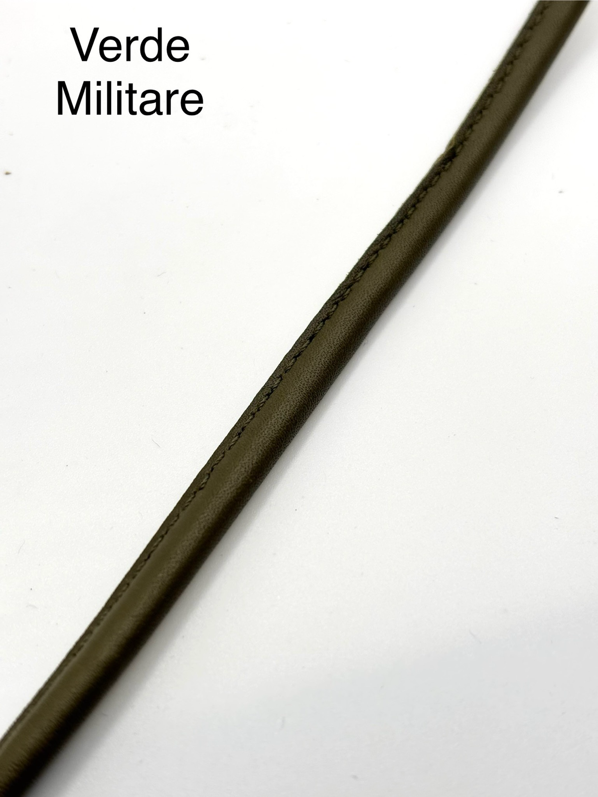 Tubolare in pelle cucito 4mm/8mm