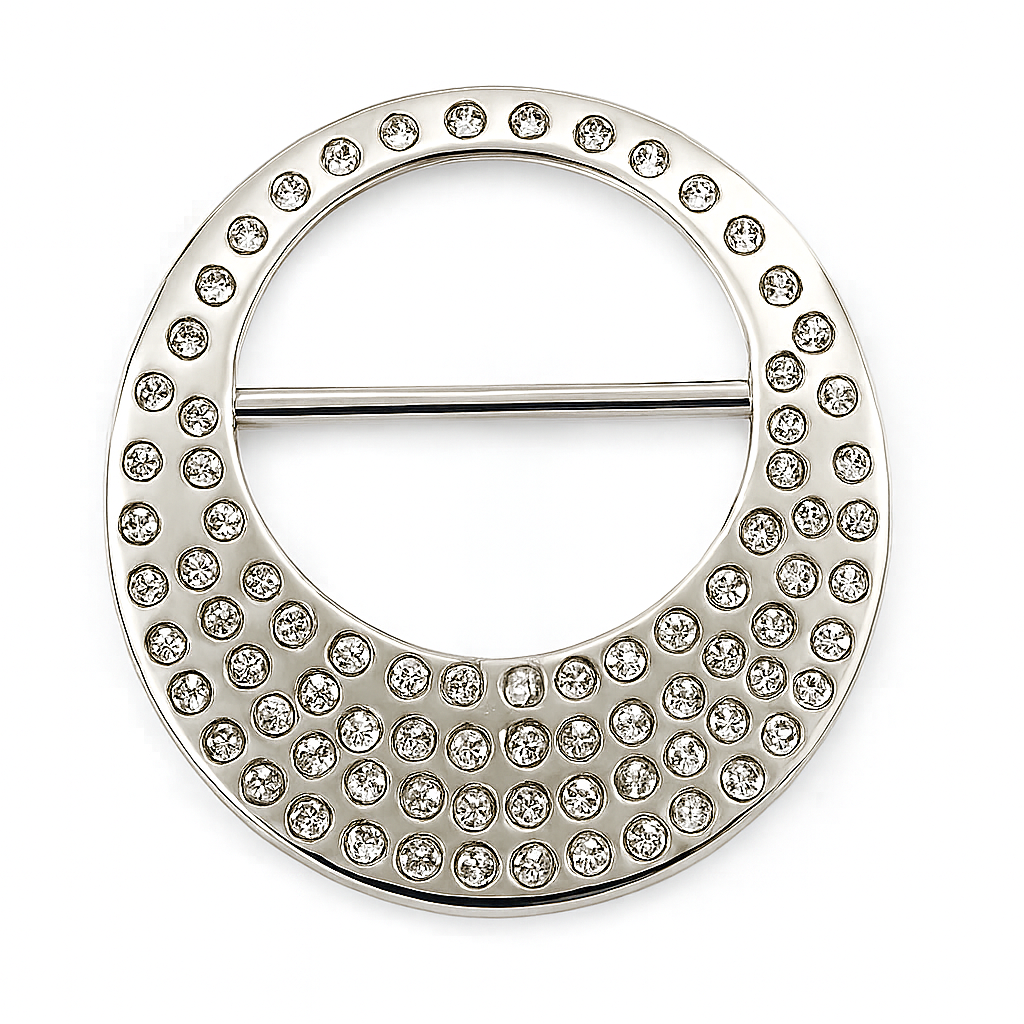 Fibbia con strass 4cm