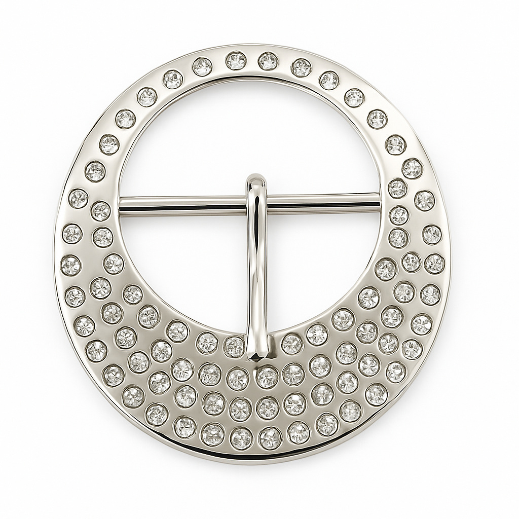 Fibbia con strass 4cm