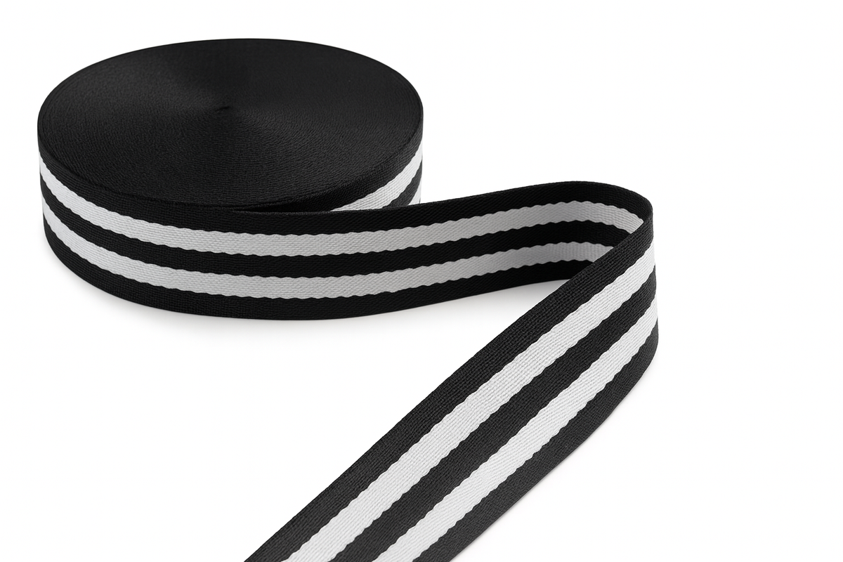 Nastro nylon a righe 4cm