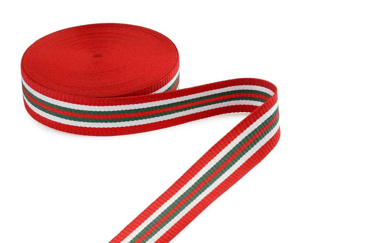 Nastro nylon a righe 4cm