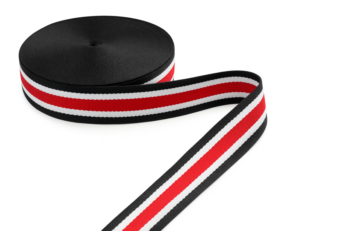 Nastro nylon a righe 4cm