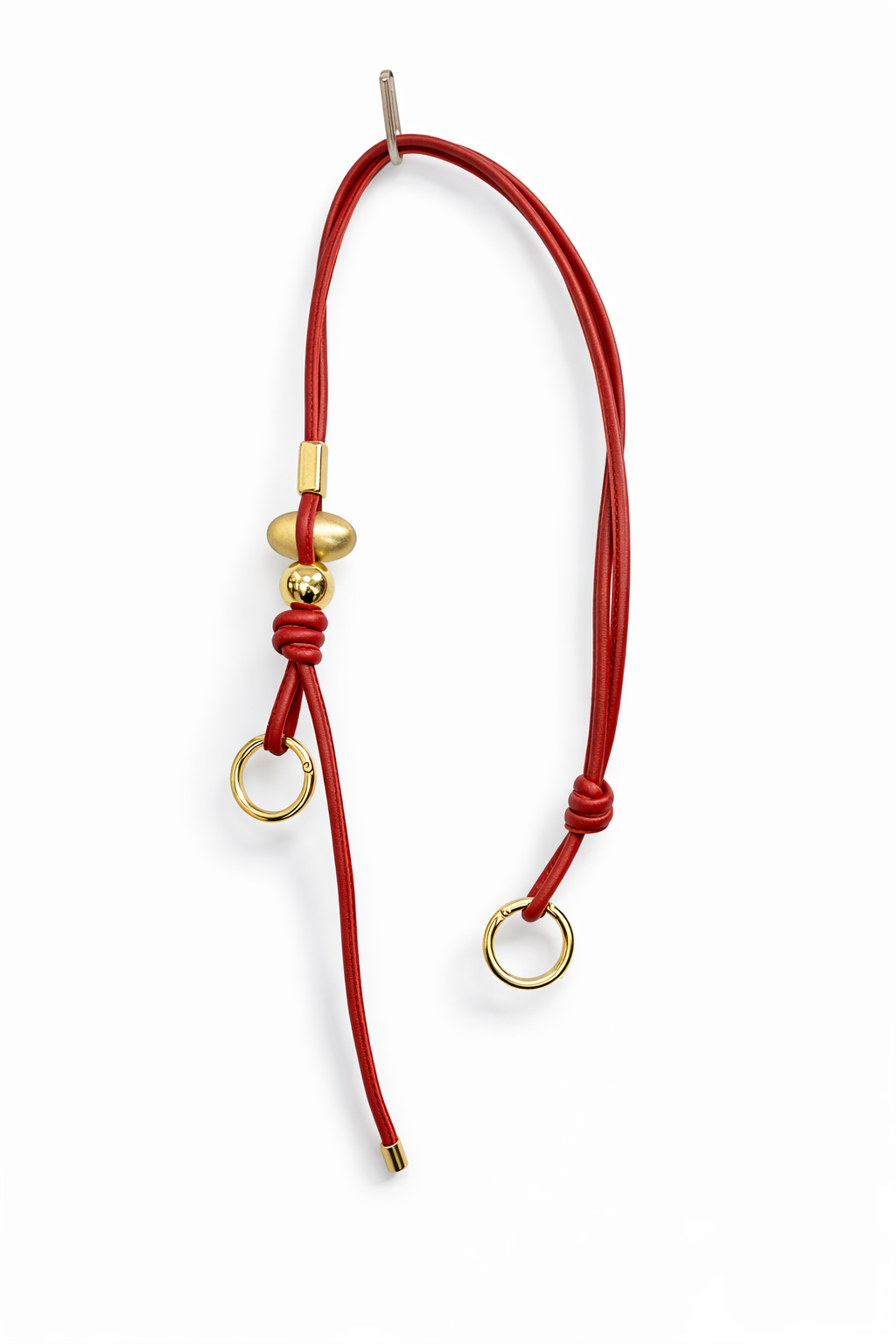 Manico in pelle artigianale con perle