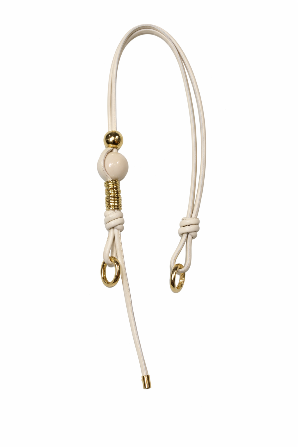 Manico in pelle artigianale con perle