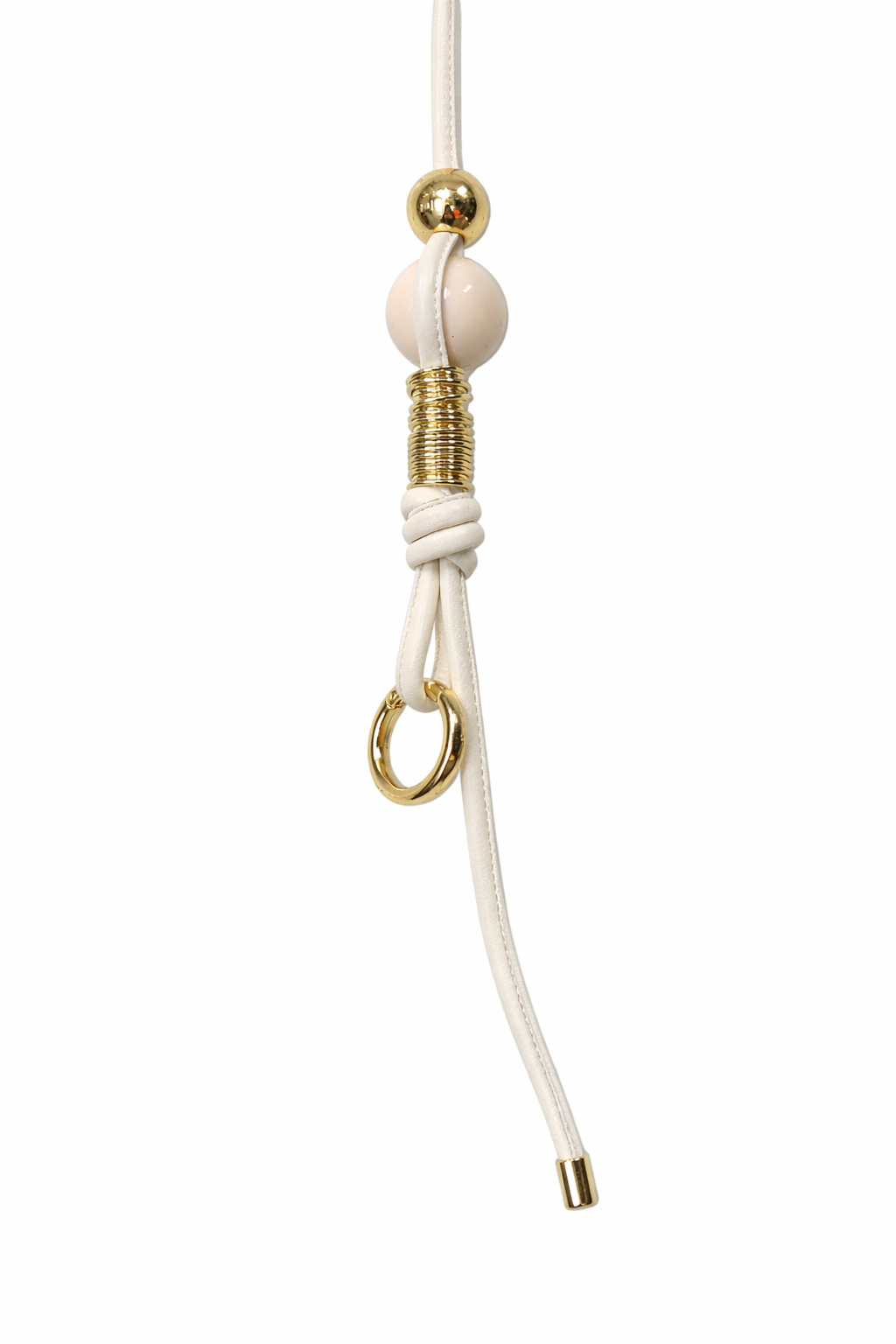 Manico in pelle artigianale con perle