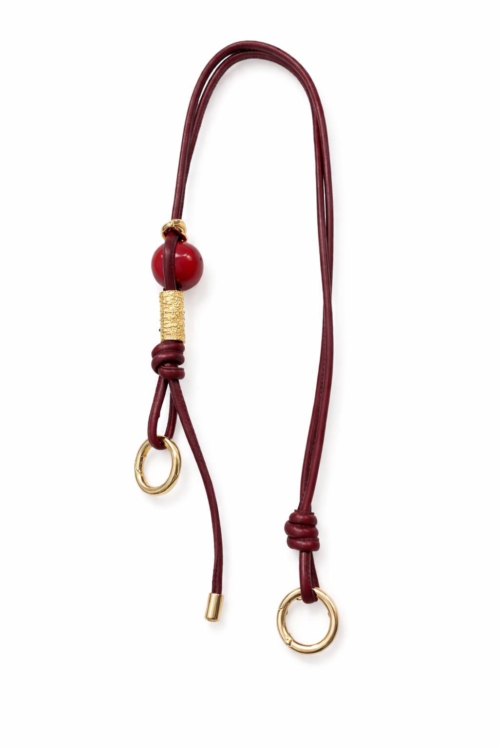 Manico in pelle artigianale con perle