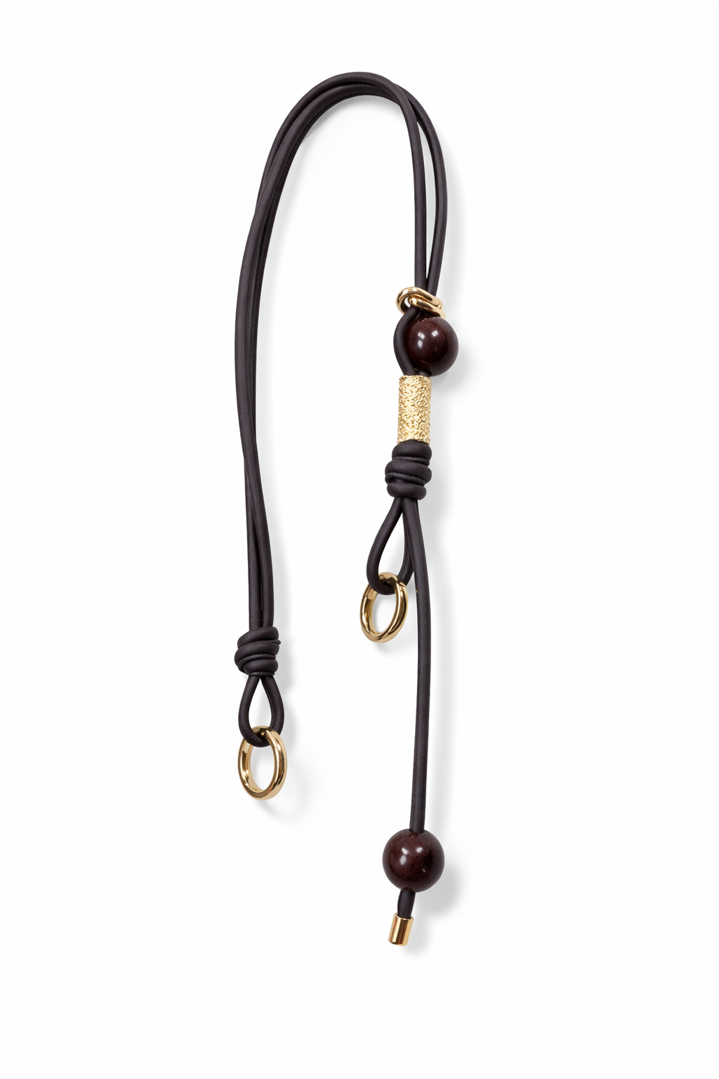 Manico in pelle artigianale con perle