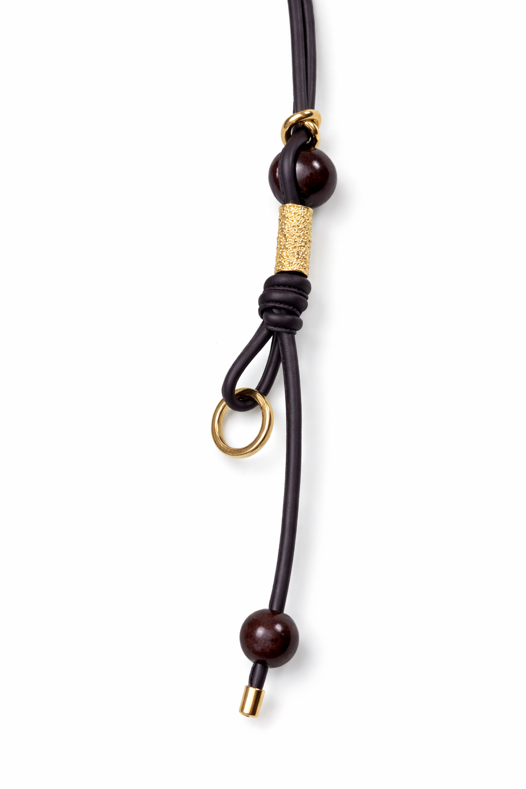 Manico in pelle artigianale con perle