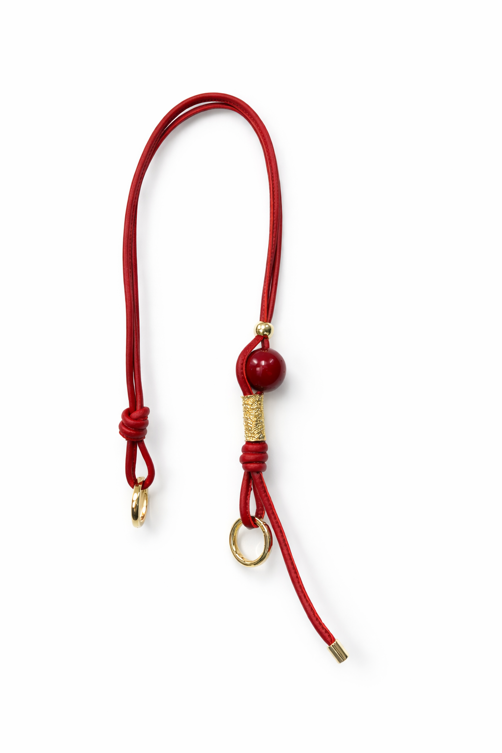 Manico in pelle artigianale con perle