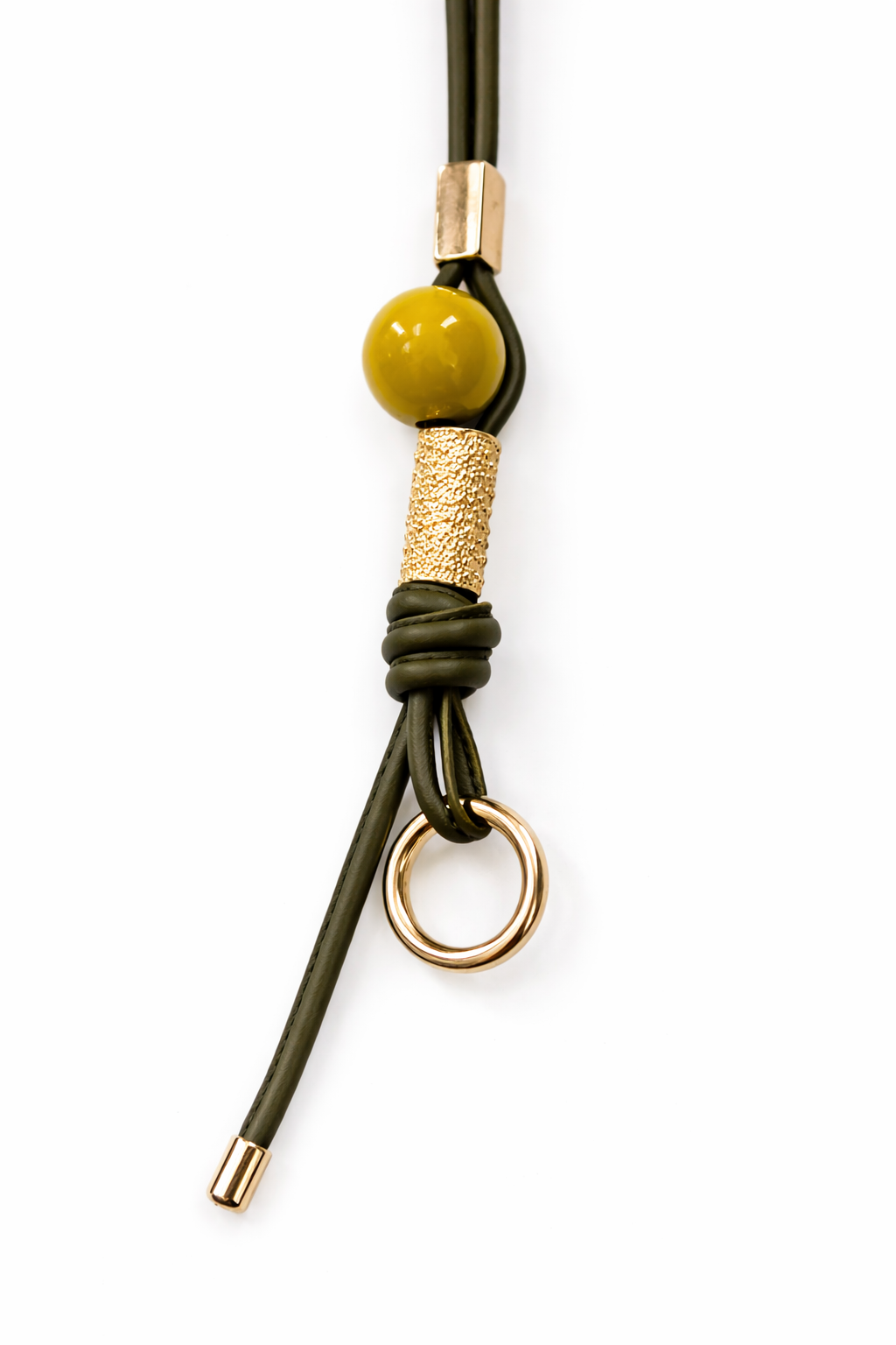 Manico in pelle artigianale con perle