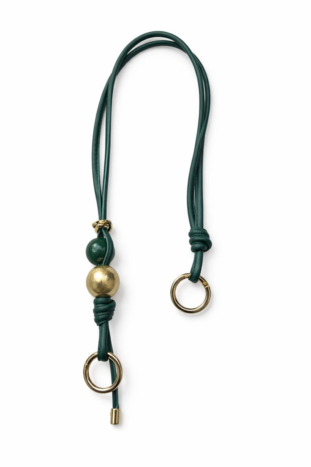 Manico in pelle artigianale con perle