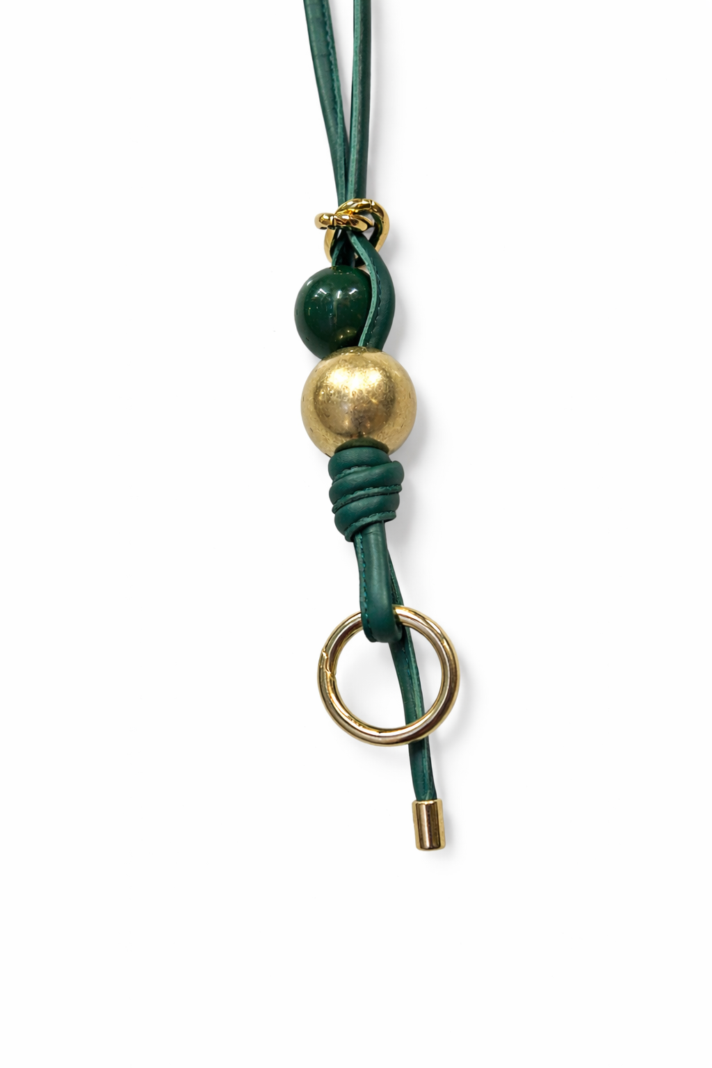 Manico in pelle artigianale con perle