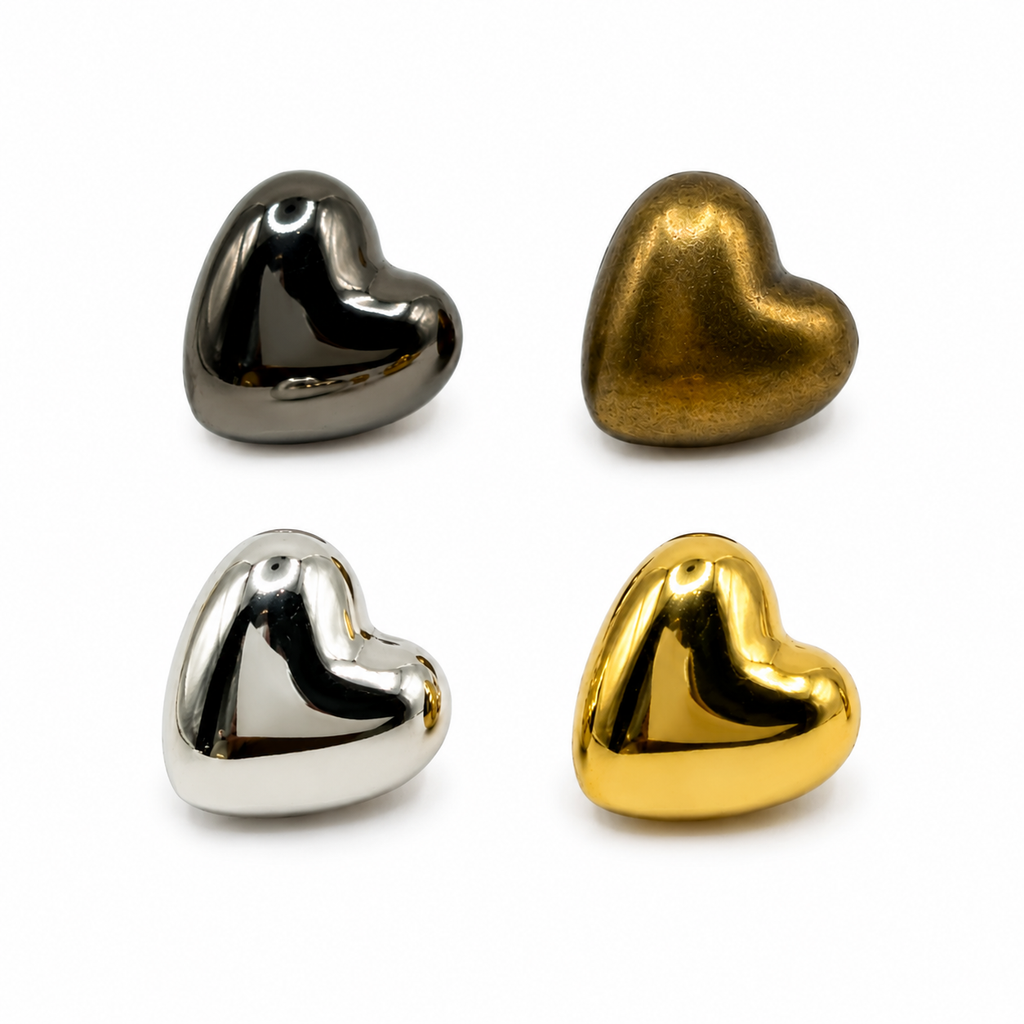 Borchia cuore a pressione